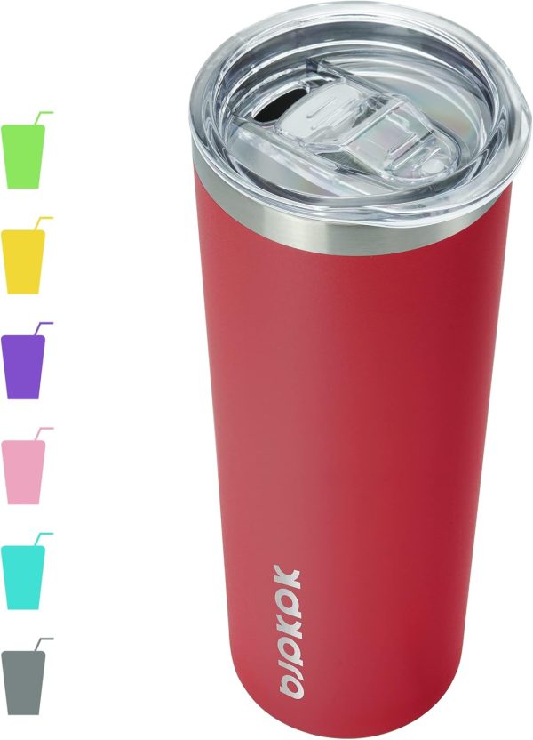 BJPKPK 20 oz Skinny Tumbler with Lid Slim Insulated Travel Coffee Cup Stainless Steel Thermal Mug,Pink - Image 13