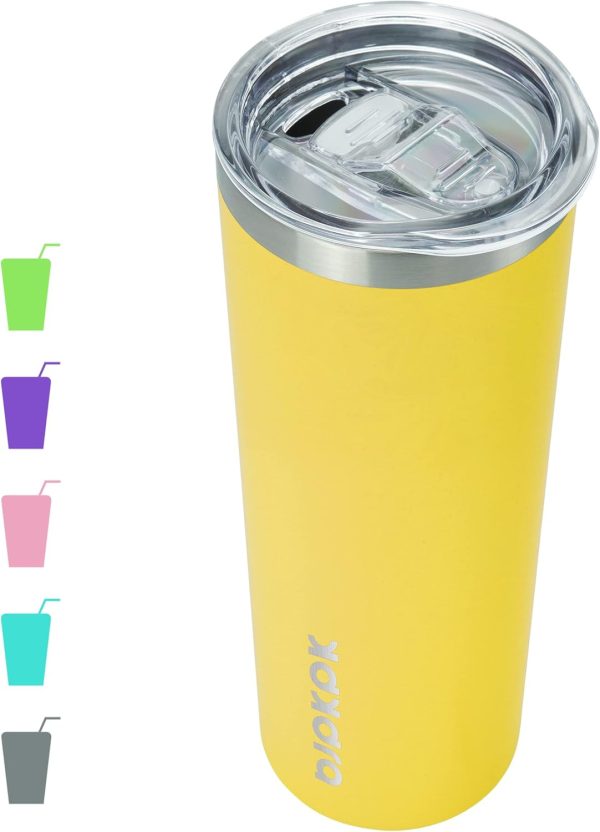 BJPKPK 20 oz Skinny Tumbler with Lid Slim Insulated Travel Coffee Cup Stainless Steel Thermal Mug,Pink - Image 26