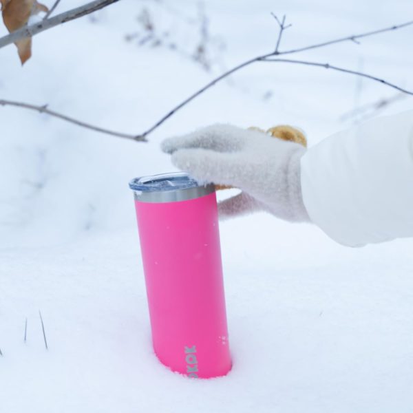 BJPKPK 20 oz Skinny Tumbler with Lid Slim Insulated Travel Coffee Cup Stainless Steel Thermal Mug,Pink - Image 33