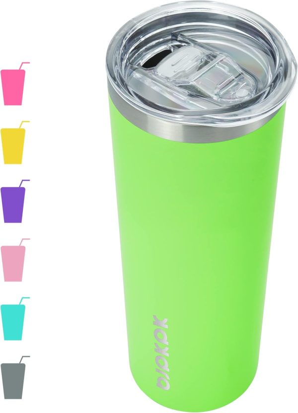 BJPKPK 20 oz Skinny Tumbler with Lid Slim Insulated Travel Coffee Cup Stainless Steel Thermal Mug,Pink - Image 39
