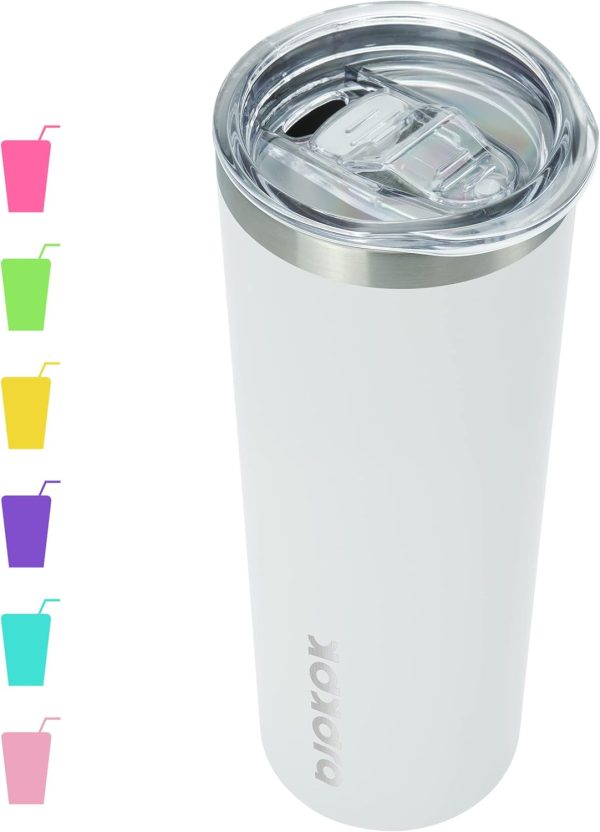 BJPKPK 20 oz Skinny Tumbler with Lid Slim Insulated Travel Coffee Cup Stainless Steel Thermal Mug,Pink - Image 58