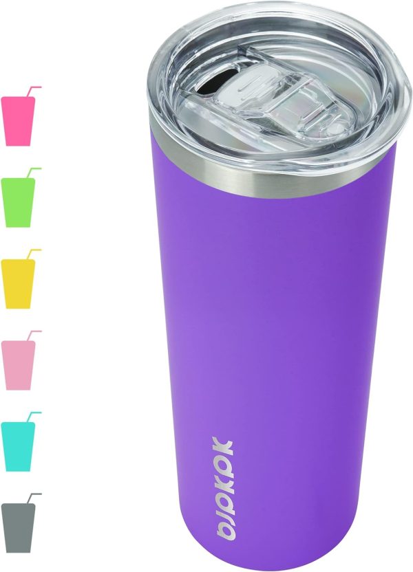 BJPKPK 20 oz Skinny Tumbler with Lid Slim Insulated Travel Coffee Cup Stainless Steel Thermal Mug,Pink - Image 61