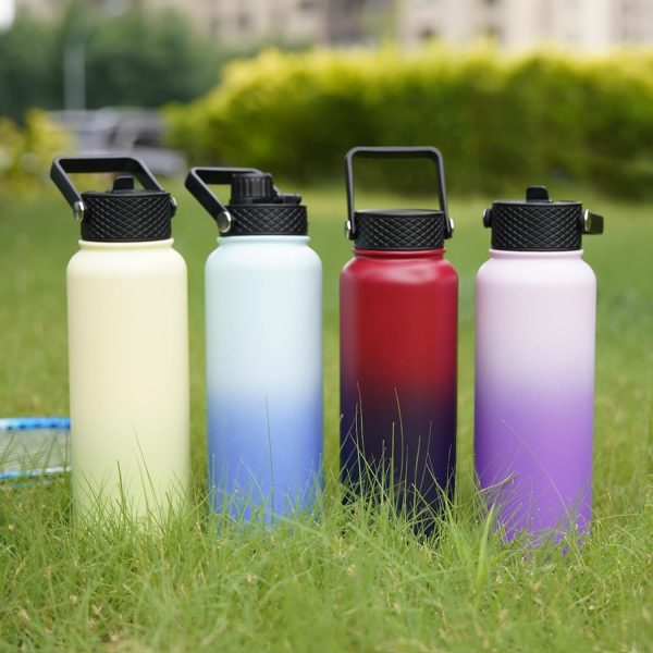 BJPKPK Insulated Water Bottles with Straw Lid, 50oz Large Water Jug, Stainless Steel Vacuum Bottles, Hot & Cold Thermos with 3 Lids and Paracord Handle,Stainless Steel - Image 35