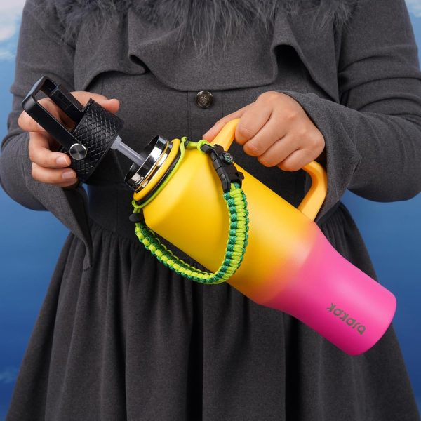 BJPKPK Insulated Water Bottles with Straw Lid, 35oz Metal Water Bottle with 2 lids & Paracord Strap, Double Wall Stainless Steel Tumbler with Handle, Reusable Cups, Mugs, Thermos, Sea - Image 47