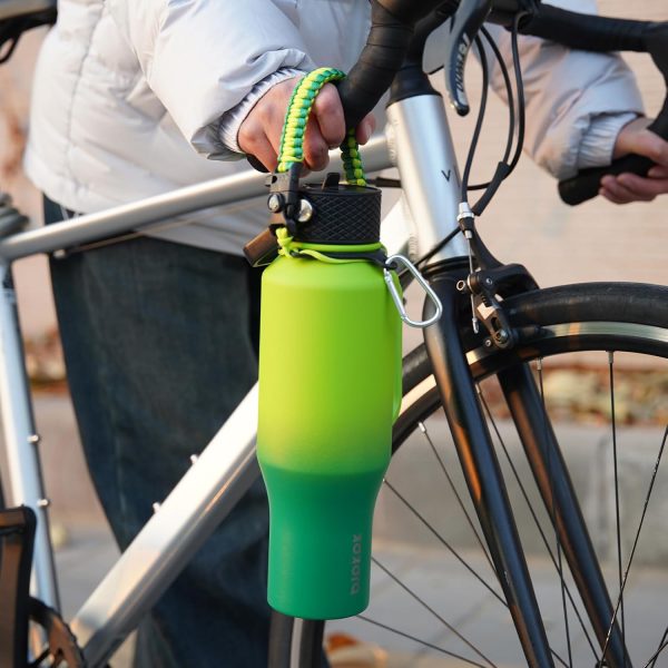 BJPKPK Insulated Water Bottles with Straw Lid, 35oz Metal Water Bottle with 2 lids & Paracord Strap, Double Wall Stainless Steel Tumbler with Handle, Reusable Cups, Mugs, Thermos, Sea - Image 63