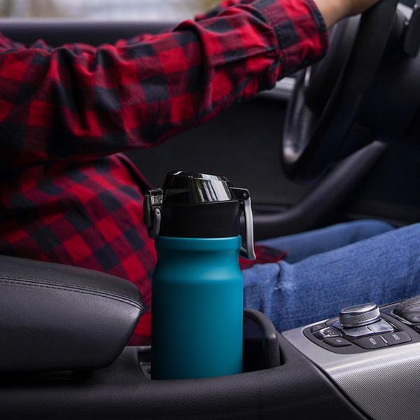 BJPKPK 18oz Insulated Water Bottle With Straw Stainless Steel Double Wall Water Bottles BPA Free Leak Proof Thermos With Lockable Flip Lid And Soft Silicone Spout,Ocean Dream - Image 12