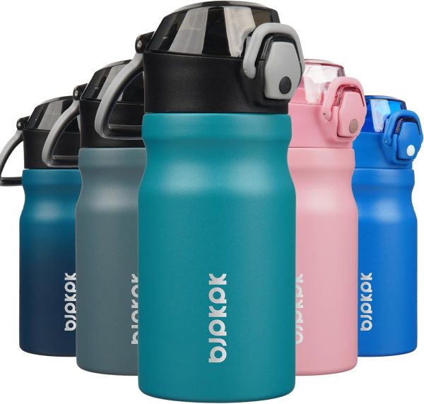 BJPKPK 18oz Insulated Water Bottle With Straw Stainless Steel Double Wall Water Bottles BPA Free Leak Proof Thermos With Lockable Flip Lid And Soft Silicone Spout,Ocean Dream - Image 13