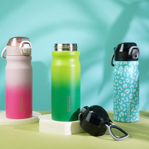 BJPKPK 18oz Insulated Water Bottle With Straw Stainless Steel Double Wall Water Bottles BPA Free Leak Proof Thermos With Lockable Flip Lid And Soft Silicone Spout,Ocean Dream - Image 40