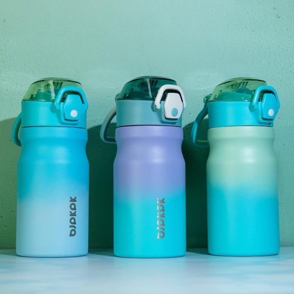 BJPKPK 18oz Insulated Water Bottle With Straw Stainless Steel Double Wall Water Bottles BPA Free Leak Proof Thermos With Lockable Flip Lid And Soft Silicone Spout,Ocean Dream - Image 46