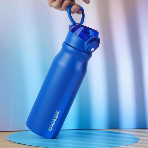 BJPKPK 18oz Insulated Water Bottle With Straw Stainless Steel Double Wall Water Bottles BPA Free Leak Proof Thermos With Lockable Flip Lid And Soft Silicone Spout,Ocean Dream - Image 62