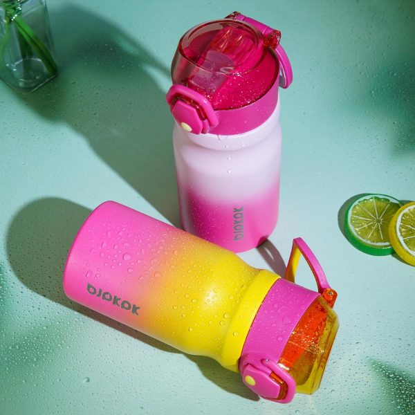 BJPKPK 18oz Insulated Water Bottle With Straw Stainless Steel Double Wall Water Bottles BPA Free Leak Proof Thermos With Lockable Flip Lid And Soft Silicone Spout,Ocean Dream - Image 77