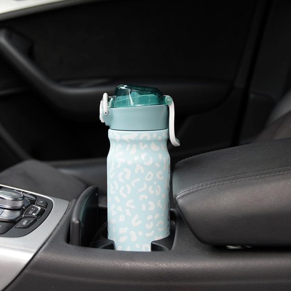 BJPKPK 18oz Insulated Water Bottle With Straw Stainless Steel Double Wall Water Bottles BPA Free Leak Proof Thermos With Lockable Flip Lid And Soft Silicone Spout,Ocean Dream - Image 93