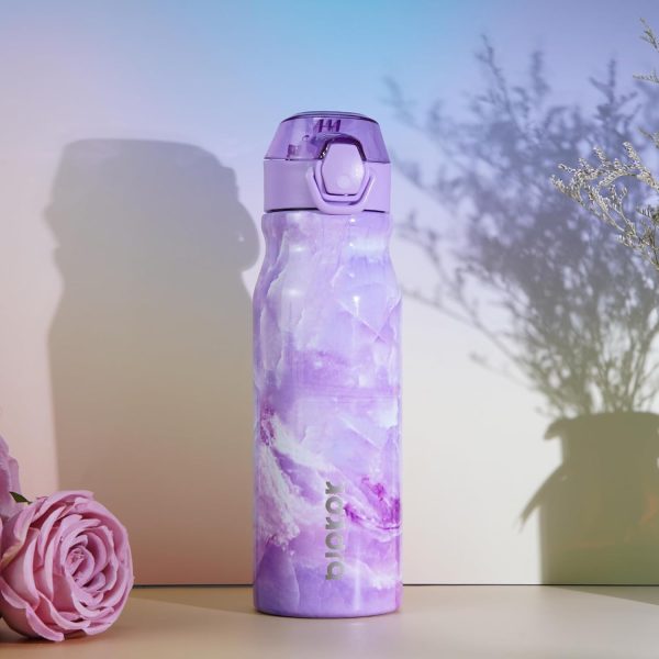 BJPKPK 18oz Insulated Water Bottle With Straw Stainless Steel Double Wall Water Bottles BPA Free Leak Proof Thermos With Lockable Flip Lid And Soft Silicone Spout,Ocean Dream - Image 99