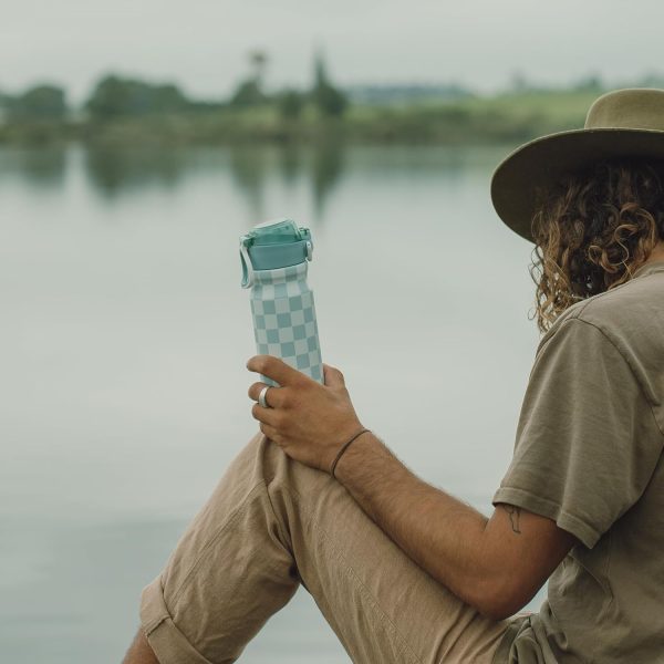 BJPKPK 18oz Insulated Water Bottle With Straw Stainless Steel Double Wall Water Bottles BPA Free Leak Proof Thermos With Lockable Flip Lid And Soft Silicone Spout,Ocean Dream - Image 100