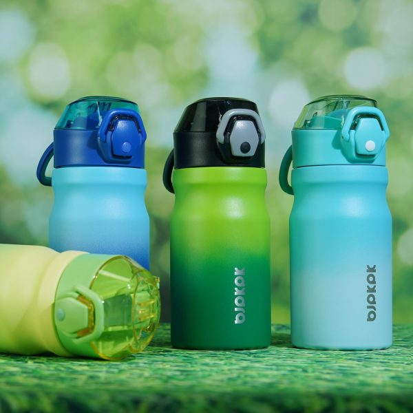 BJPKPK 18oz Insulated Water Bottle With Straw Stainless Steel Double Wall Water Bottles BPA Free Leak Proof Thermos With Lockable Flip Lid And Soft Silicone Spout,Ocean Dream - Image 109