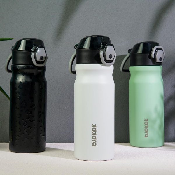 BJPKPK 18oz Insulated Water Bottle With Straw Stainless Steel Double Wall Water Bottles BPA Free Leak Proof Thermos With Lockable Flip Lid And Soft Silicone Spout,Ocean Dream - Image 135