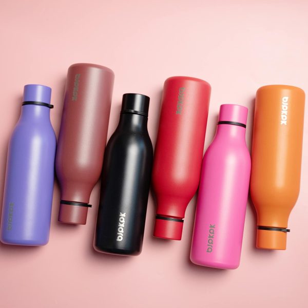 BJPKPK Insulated Water Bottles, 18 oz Stainless Steel Metal Water Bottle with Strap, BPA Free Leak Proof Thermos, Mugs, Flasks, Reusable Water Bottle for Sports & Travel, Black - Image 4