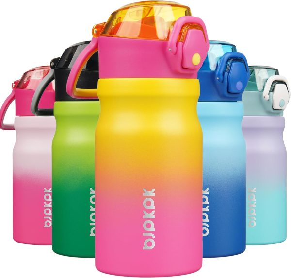 BJPKPK 18oz Insulated Water Bottle With Straw Stainless Steel Double Wall Water Bottles BPA Free Leak Proof Thermos With Lockable Flip Lid And Soft Silicone Spout,Ocean Dream - Image 157