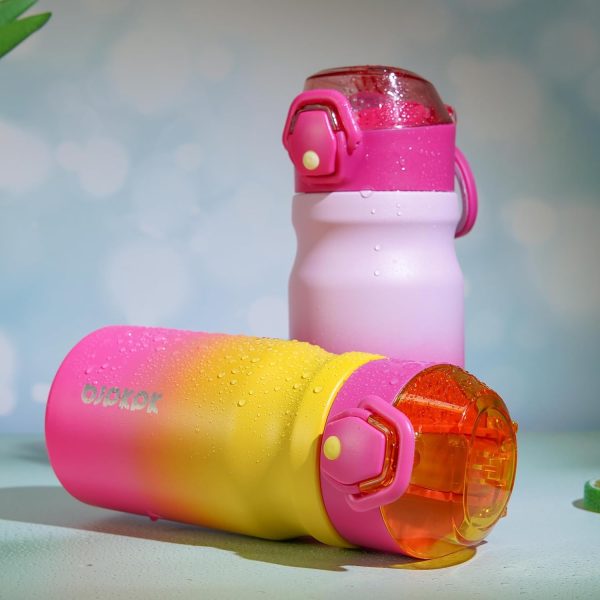 BJPKPK 18oz Insulated Water Bottle With Straw Stainless Steel Double Wall Water Bottles BPA Free Leak Proof Thermos With Lockable Flip Lid And Soft Silicone Spout,Ocean Dream - Image 161