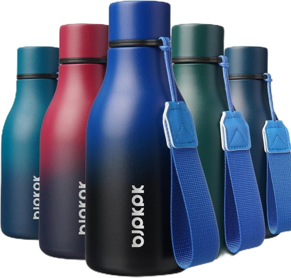 BJPKPK Insulated Water Bottles, 18 oz Stainless Steel Metal Water Bottle with Strap, BPA Free Leak Proof Thermos, Mugs, Flasks, Reusable Water Bottle for Sports & Travel, Black - Image 28