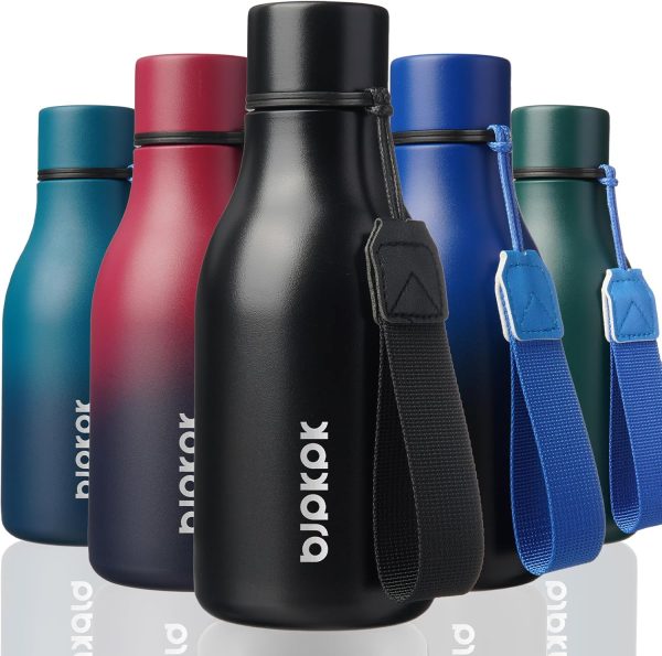 BJPKPK Insulated Water Bottles, 18 oz Stainless Steel Metal Water Bottle with Strap, BPA Free Leak Proof Thermos, Mugs, Flasks, Reusable Water Bottle for Sports & Travel, Black - Image 34
