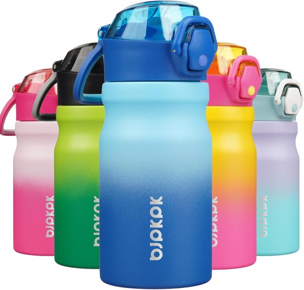 BJPKPK 18oz Insulated Water Bottle With Straw Stainless Steel Double Wall Water Bottles BPA Free Leak Proof Thermos With Lockable Flip Lid And Soft Silicone Spout,Ocean Dream - Image 173