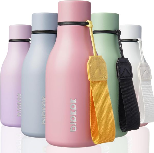 BJPKPK Insulated Water Bottles, 18 oz Stainless Steel Metal Water Bottle with Strap, BPA Free Leak Proof Thermos, Mugs, Flasks, Reusable Water Bottle for Sports & Travel, Black - Image 43