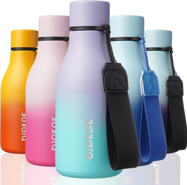 BJPKPK Insulated Water Bottles, 18 oz Stainless Steel Metal Water Bottle with Strap, BPA Free Leak Proof Thermos, Mugs, Flasks, Reusable Water Bottle for Sports & Travel, Black - Image 47