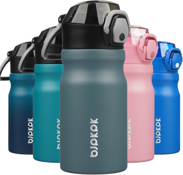 BJPKPK 18oz Insulated Water Bottle With Straw Stainless Steel Double Wall Water Bottles BPA Free Leak Proof Thermos With Lockable Flip Lid And Soft Silicone Spout,Ocean Dream - Image 187