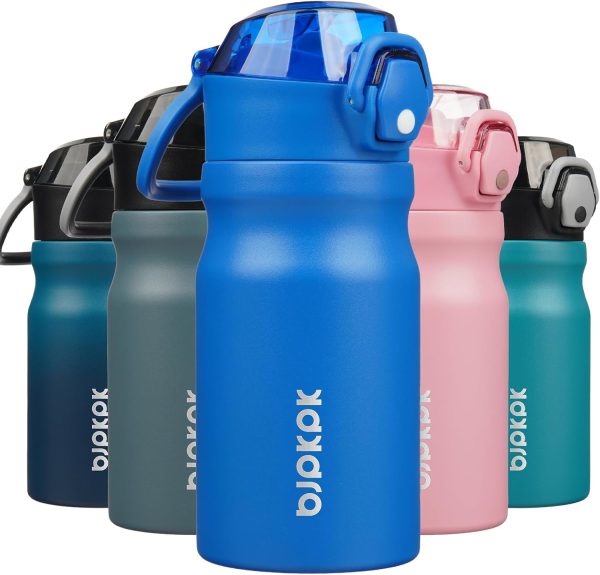 BJPKPK 18oz Insulated Water Bottle With Straw Stainless Steel Double Wall Water Bottles BPA Free Leak Proof Thermos With Lockable Flip Lid And Soft Silicone Spout,Ocean Dream - Image 198