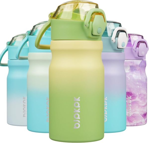 BJPKPK 18oz Insulated Water Bottle With Straw Stainless Steel Double Wall Water Bottles BPA Free Leak Proof Thermos With Lockable Flip Lid And Soft Silicone Spout,Ocean Dream - Image 202
