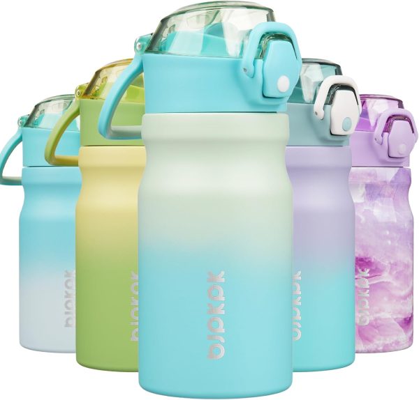 BJPKPK 18oz Insulated Water Bottle With Straw Stainless Steel Double Wall Water Bottles BPA Free Leak Proof Thermos With Lockable Flip Lid And Soft Silicone Spout,Ocean Dream - Image 211