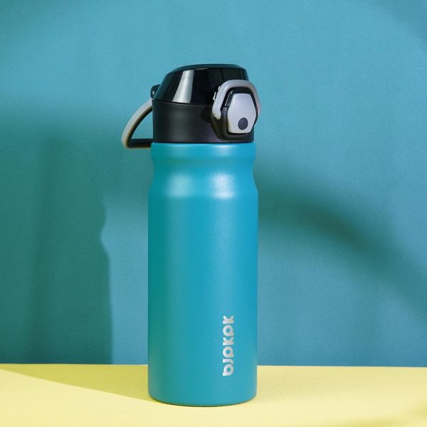 BJPKPK 18oz Insulated Water Bottle With Straw Stainless Steel Double Wall Water Bottles BPA Free Leak Proof Thermos With Lockable Flip Lid And Soft Silicone Spout,Ocean Dream - Image 251