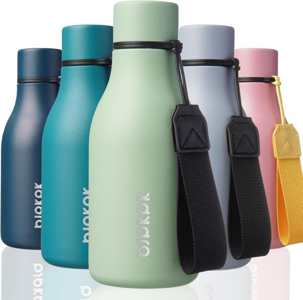 BJPKPK Insulated Water Bottles, 18 oz Stainless Steel Metal Water Bottle with Strap, BPA Free Leak Proof Thermos, Mugs, Flasks, Reusable Water Bottle for Sports & Travel, Black - Image 126
