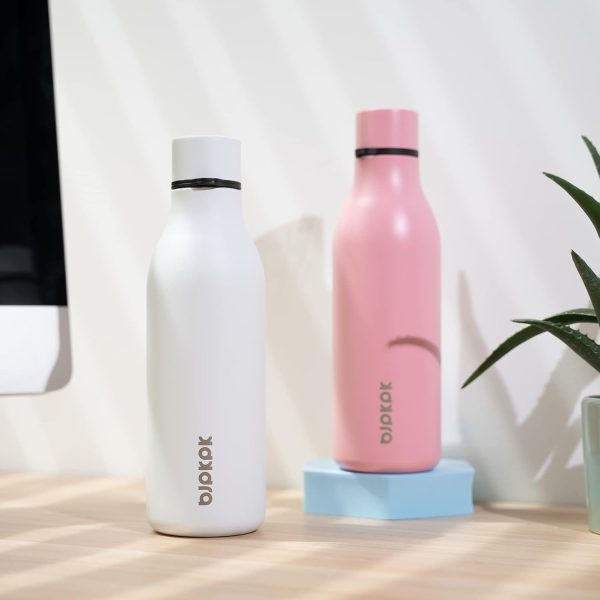 BJPKPK Insulated Water Bottles, 18 oz Stainless Steel Metal Water Bottle with Strap, BPA Free Leak Proof Thermos, Mugs, Flasks, Reusable Water Bottle for Sports & Travel, Black - Image 138
