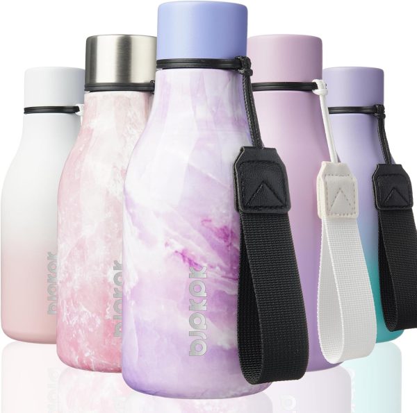 BJPKPK Insulated Water Bottles, 18 oz Stainless Steel Metal Water Bottle with Strap, BPA Free Leak Proof Thermos, Mugs, Flasks, Reusable Water Bottle for Sports & Travel, Black - Image 143