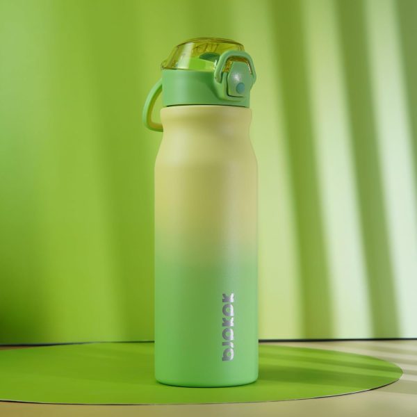 BJPKPK 18oz Insulated Water Bottle With Straw Stainless Steel Double Wall Water Bottles BPA Free Leak Proof Thermos With Lockable Flip Lid And Soft Silicone Spout,Ocean Dream - Image 286