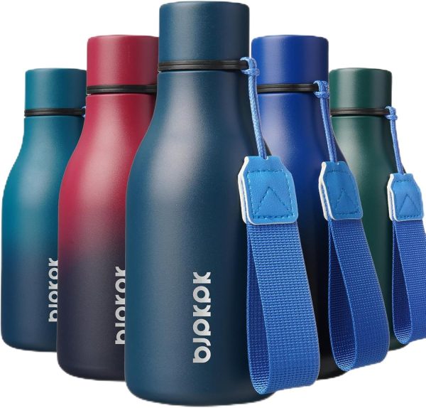 BJPKPK Insulated Water Bottles, 18 oz Stainless Steel Metal Water Bottle with Strap, BPA Free Leak Proof Thermos, Mugs, Flasks, Reusable Water Bottle for Sports & Travel, Black - Image 212