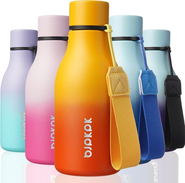 BJPKPK Insulated Water Bottles, 18 oz Stainless Steel Metal Water Bottle with Strap, BPA Free Leak Proof Thermos, Mugs, Flasks, Reusable Water Bottle for Sports & Travel, Black - Image 230