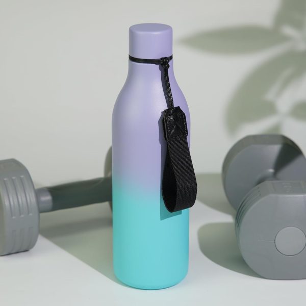 BJPKPK Insulated Water Bottles, 18 oz Stainless Steel Metal Water Bottle with Strap, BPA Free Leak Proof Thermos, Mugs, Flasks, Reusable Water Bottle for Sports & Travel, Black - Image 250