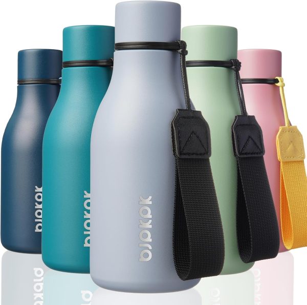BJPKPK Insulated Water Bottles, 18 oz Stainless Steel Metal Water Bottle with Strap, BPA Free Leak Proof Thermos, Mugs, Flasks, Reusable Water Bottle for Sports & Travel, Black - Image 311