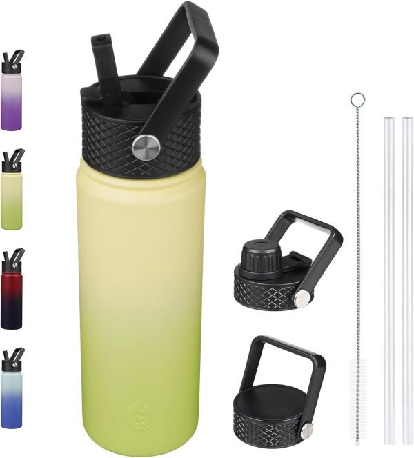 BJPKPK 40oz Stainless Steel Insulated Water Bottle with 3 Lids, Sakura - BPA Free Leakproof Thermos Bottle for Sports & Gym - Image 70