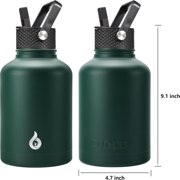BJPKPK 40oz Stainless Steel Insulated Water Bottle with 3 Lids, Sakura - BPA Free Leakproof Thermos Bottle for Sports & Gym - Image 127