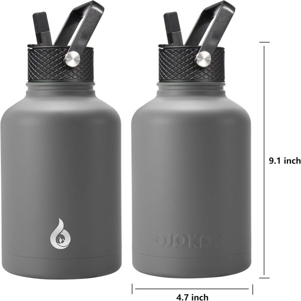 BJPKPK 40oz Stainless Steel Insulated Water Bottle with 3 Lids, Sakura - BPA Free Leakproof Thermos Bottle for Sports & Gym - Image 172