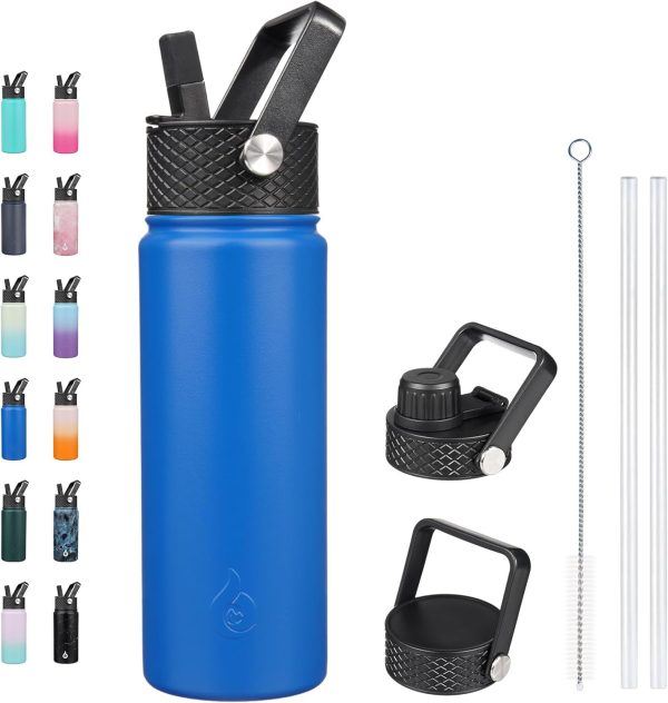 BJPKPK 40oz Stainless Steel Insulated Water Bottle with 3 Lids, Sakura - BPA Free Leakproof Thermos Bottle for Sports & Gym - Image 180