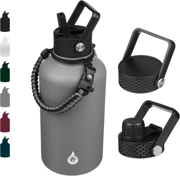 BJPKPK 40oz Stainless Steel Insulated Water Bottle with 3 Lids, Sakura - BPA Free Leakproof Thermos Bottle for Sports & Gym - Image 211