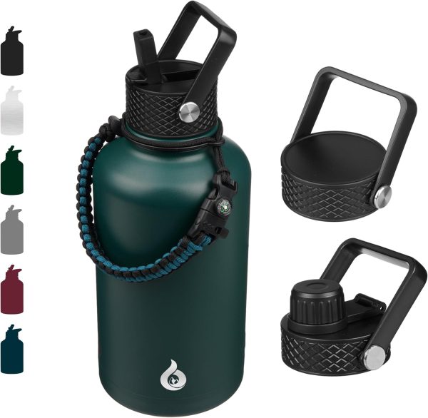 BJPKPK 40oz Stainless Steel Insulated Water Bottle with 3 Lids, Sakura - BPA Free Leakproof Thermos Bottle for Sports & Gym - Image 263