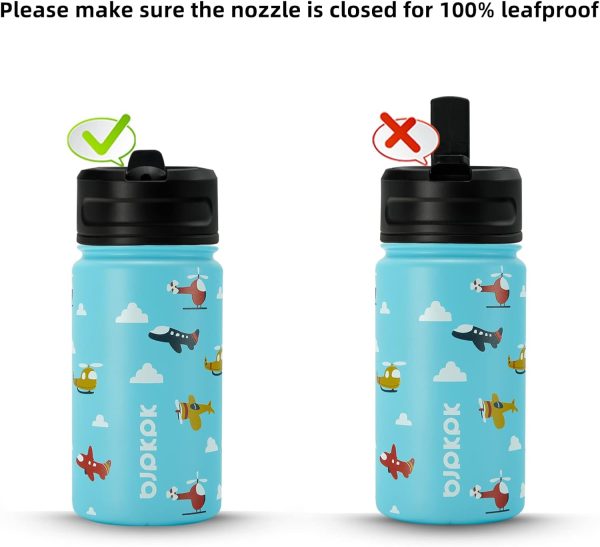 BJPKPK 40oz Stainless Steel Insulated Water Bottle with 3 Lids, Sakura - BPA Free Leakproof Thermos Bottle for Sports & Gym - Image 271