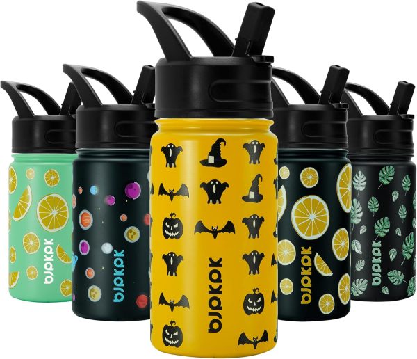 BJPKPK 40oz Stainless Steel Insulated Water Bottle with 3 Lids, Sakura - BPA Free Leakproof Thermos Bottle for Sports & Gym - Image 316