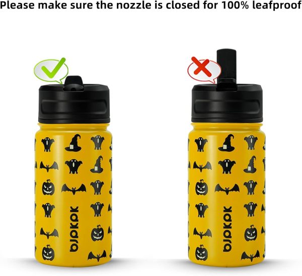 BJPKPK 40oz Stainless Steel Insulated Water Bottle with 3 Lids, Sakura - BPA Free Leakproof Thermos Bottle for Sports & Gym - Image 320